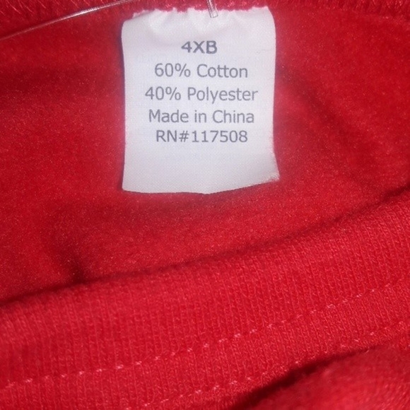 Big & tall Santa Suit Fleece Sweatshirt 4XB - Picture 3 of 7